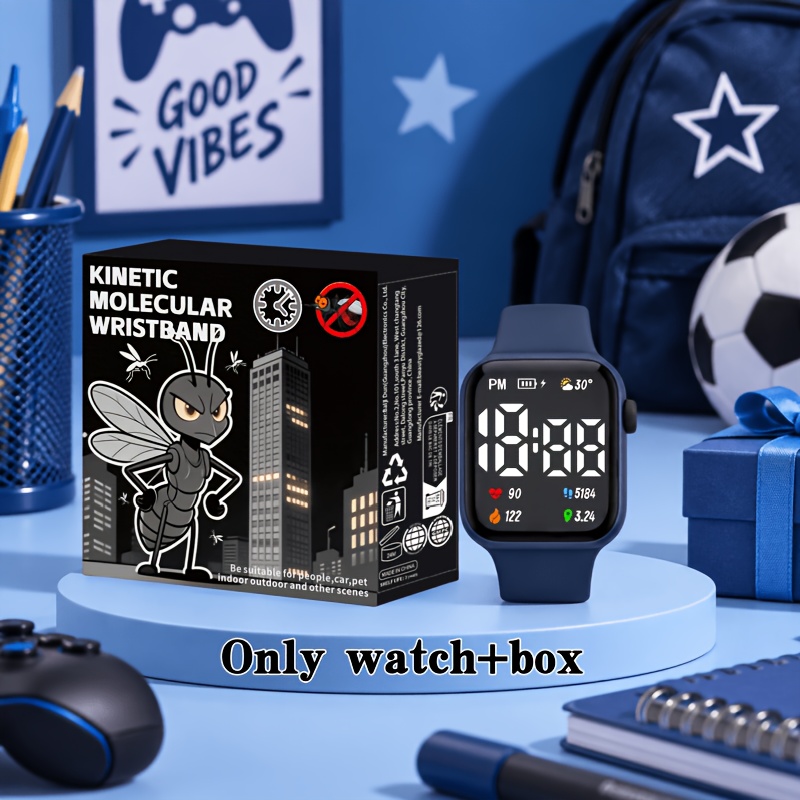 Large Screen Square LED Digital Watch for Students